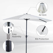 Aosom Umbrella 9ft Outdoor Patio Half Round Umbrella Sunshield - Available in 2 Colours
