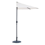 Aosom Umbrella 9ft Outdoor Patio Half Round Umbrella Sunshield - Available in 2 Colours