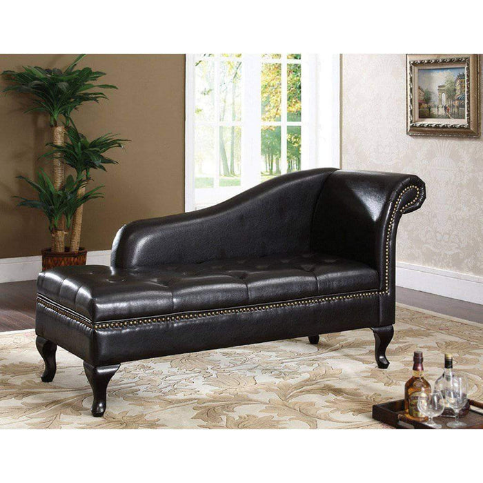 Brassex Inc. Accent Chair Duke Chaise with Storage
