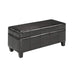 Brassex Inc. Benches & Ottomans Espresso Sahara Bench with Storage in Espresso, Black Scripted, City Print, Red, or White