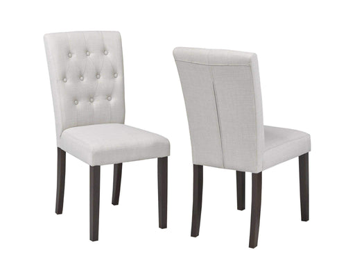 Brassex Inc. Dining Chair Beige Tufted Dining Chair (Set of 2)