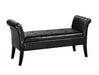 Brassex Inc. Ottoman Espresso Tufted Accent Bench With Storage - Available in 3 Colours