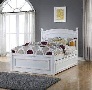 Caramia Furniture Bed White Bed Melinda Full Size Bed Set with Trundle