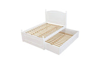 Caramia Furniture Bed White Bed Melinda Full Size Bed Set with Trundle