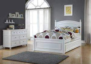 Caramia Furniture Bed White Bed Melinda Full Size Bed Set with Trundle