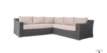 CIEUX Sectional Marseille Outdoor Patio Wicker Rattan Modular Corner Sectional Sofa in Brown