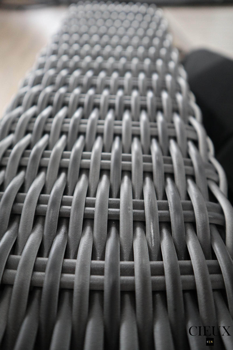 CIEUX Sectional Marseille Outdoor Patio Wicker Rattan Modular Corner Sectional Sofa in Brown