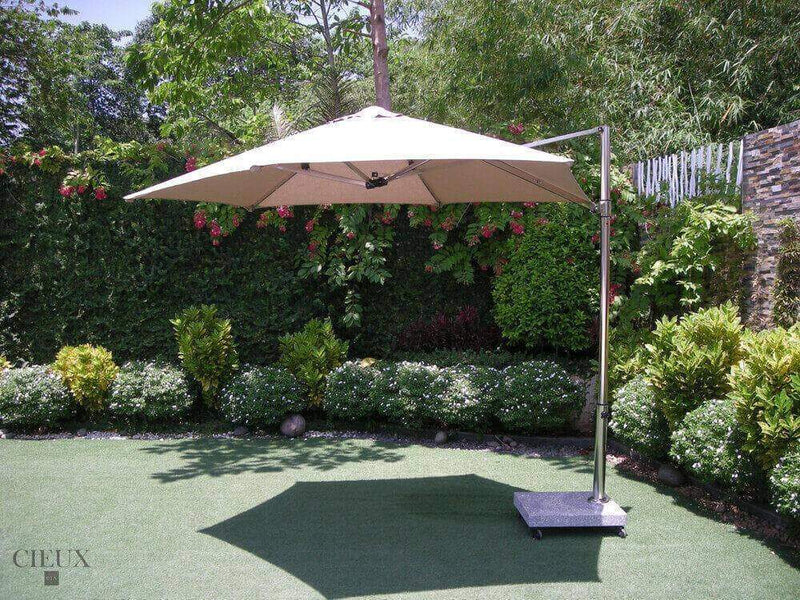 CIEUX Umbrella Marseille Outdoor Cantilever Umbrella with Marble Base on Castors