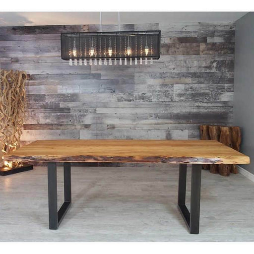 Corcoran Dining Table 84" Live Edge Acacia Dining Table - Available in 8 Leg Styles