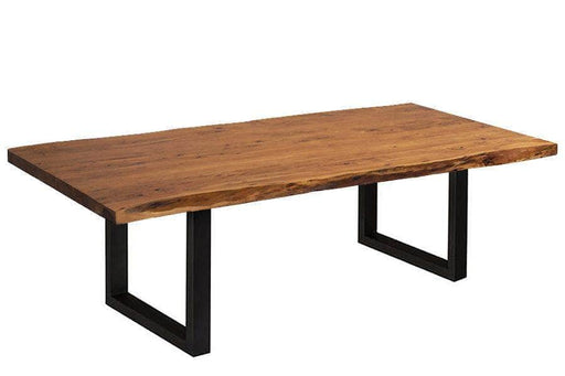 Corcoran Dining Table Black U Legs 84" Live Edge Acacia Dining Table - Available in 8 Leg Styles