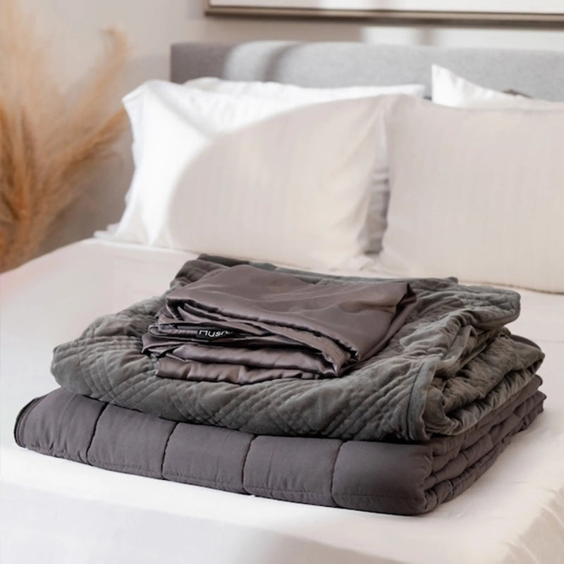 Hush Blankets Bedding Package The 2-in-1 Weighted Blanket, Duvet, and Iced Cooling Cover Bedding Package: Summer & Winter - Available in 2 Colours and 3 Sizes