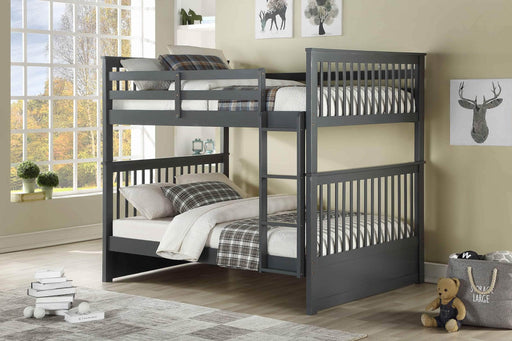 IFDC Bunk Bed Grey Mission Full over Full Wooden Bunk Bed - Available in 3 Colours