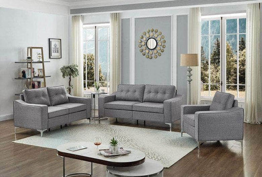 IFDC Chair Ladysmith Button Tufted Chair in Grey