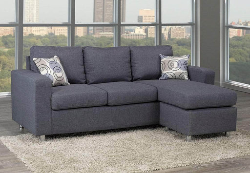 IFDC Sectional Terrace Grey Fabric Sectional Sofa with Reversible Chaise