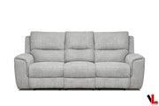 Levoluxe Sofa Sentinel 87.8" Power Reclining Sofa with Power Headrest in Tweed Ash Fabric