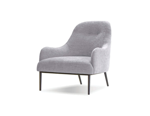 Mobital Accent Chair Light Grey Swoon Lounge Chair with Black Power Coated Steel- Available in 2 Colours