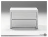 Mobital Nightstand Grey Blanche 2 Drawer Night Table High Gloss Stone - Available in 2 Colours