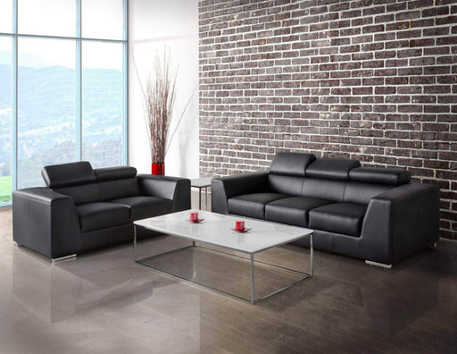 Mobital Sofa Icon Sofa Premium Leather with Side Split - Available in Black and White
