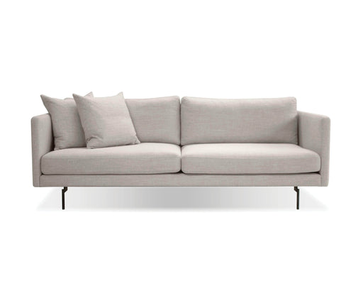 Mobital Sofa Light Grey Tux Sofa in Light Grey Fabric with Black Power Coated Steel