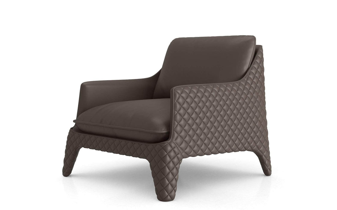 Modloft Accent Chair Modern Chatham Lounge Chair - Fendi Leather