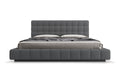 Modloft Bed Carbon Grey Fabric / Cal King Thompson Square Tufted Fabric Platform Bed - Available in 2 Colours and 5 Sizes