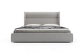 Modloft Bed Gris Fabric / Cal King Bond Fabric Upholstered Wingback Platform Bed - Available in 2 Colours and 3 Sizes
