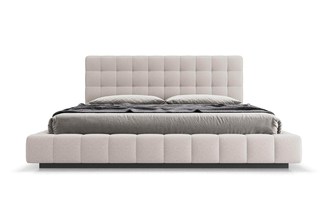 Modloft Bed Luna Fabric / Cal King Thompson Square Tufted Fabric Platform Bed - Available in 2 Colours and 5 Sizes