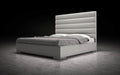 Modloft Bed Pearl Grey Eco Leather / Cal King Prince Eco Pelle Leather Platform Bed - Available in 3 Colours and 5 Sizes