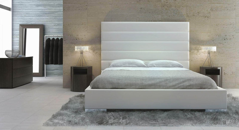 Modloft Bed Prince Eco Pelle Leather Platform Bed - Available in 3 Colours and 5 Sizes