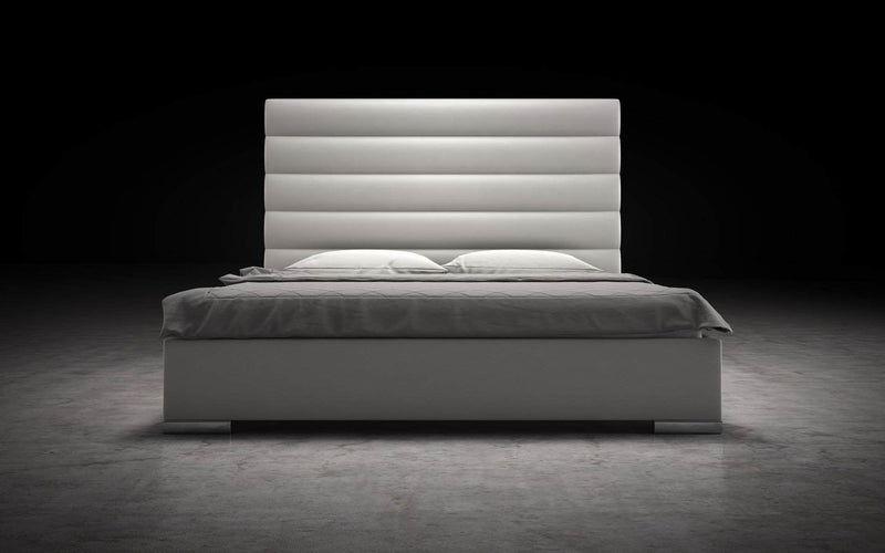 Modloft Bed Prince Eco Pelle Leather Platform Bed - Available in 3 Colours and 5 Sizes