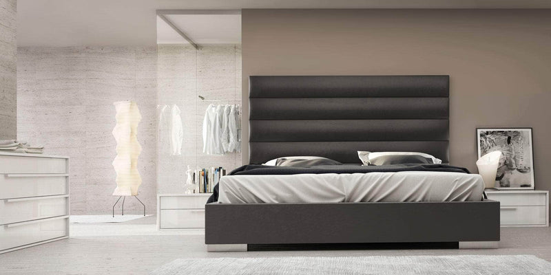 Modloft Bed Prince Eco Pelle Leather Platform Bed - Available in 3 Colours and 5 Sizes