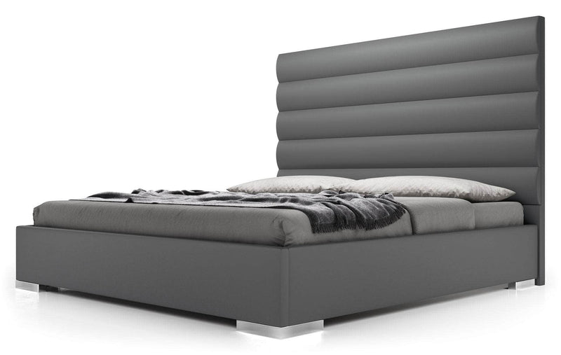 Modloft Bed Prince Eco Pelle Leather Platform Bed - Available in 3 Colours and 5 Sizes