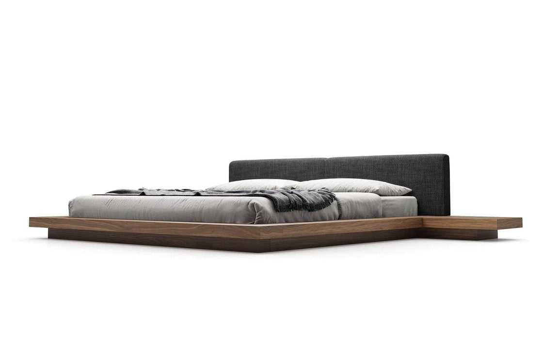 Modloft Bed Soft Carbon Fabric / Cal King Worth Eco-Leather Platform Bed - Available in 5 Colours and 3 Sizes