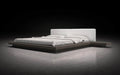 Modloft Bed White Eco Leather/Grey Oak / Cal King Worth Eco-Leather Platform Bed - Available in 5 Colours and 3 Sizes