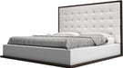 Modloft Bed White Eco Leather/Wenge / Cal King Ludlow Eco-Leather Platform Bed - Available in 3 Colours and 3 Sizes