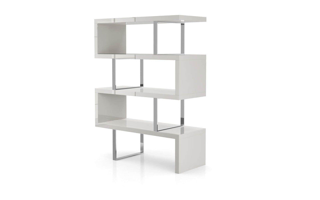 Modloft Bookcase Glossy Chateau Grey Pearl Bookcase - Available in 3 Colours