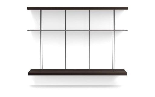 Modloft Bookcase Smoked Oak Bayard Floating Wall Bookshelf XL - Available in 2 Colours