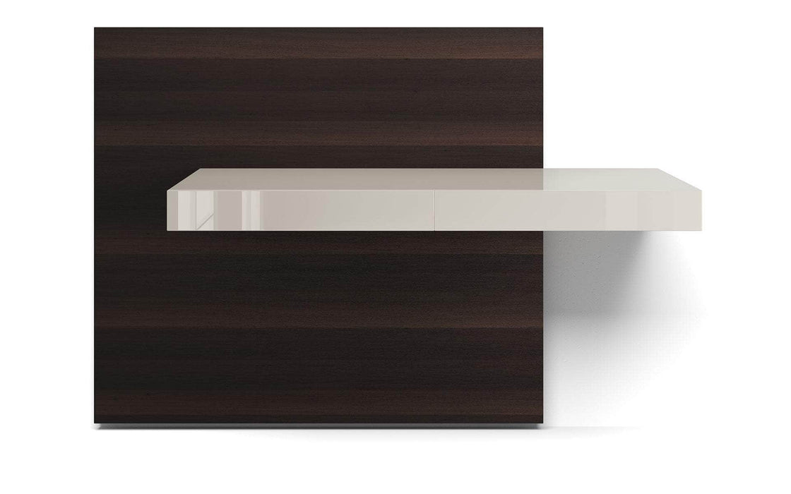 Modloft Desk Glossy Chateau Gray and Smoked Oak Walker Desk - Available in 2 Colours