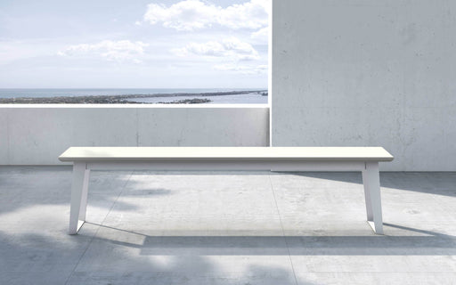 Modloft Dining Bench White Sand Concrete Amsterdam Outdoor Dining Bench - Available in 2 Colours