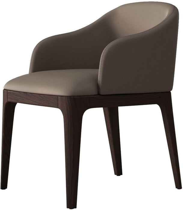 Modloft Dining Chair Castle Grey Eco Leather Wooster Eco Pelle Leather Dining Arm Chair - Available in 2 Colours