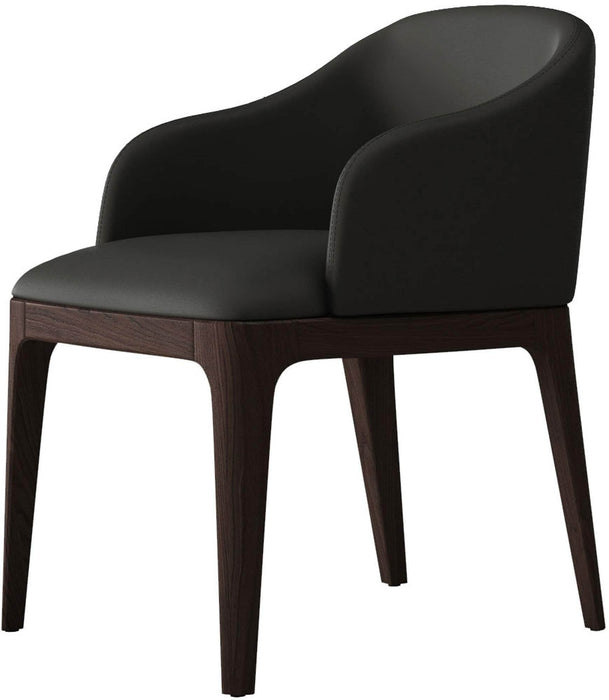 Modloft Dining Chair Graphite Eco Leather Wooster Eco Pelle Leather Dining Arm Chair - Available in 2 Colours