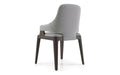 Modloft Dining Chair Hamilton Dining Chair in Storm Gray Fabric and Seared Ash