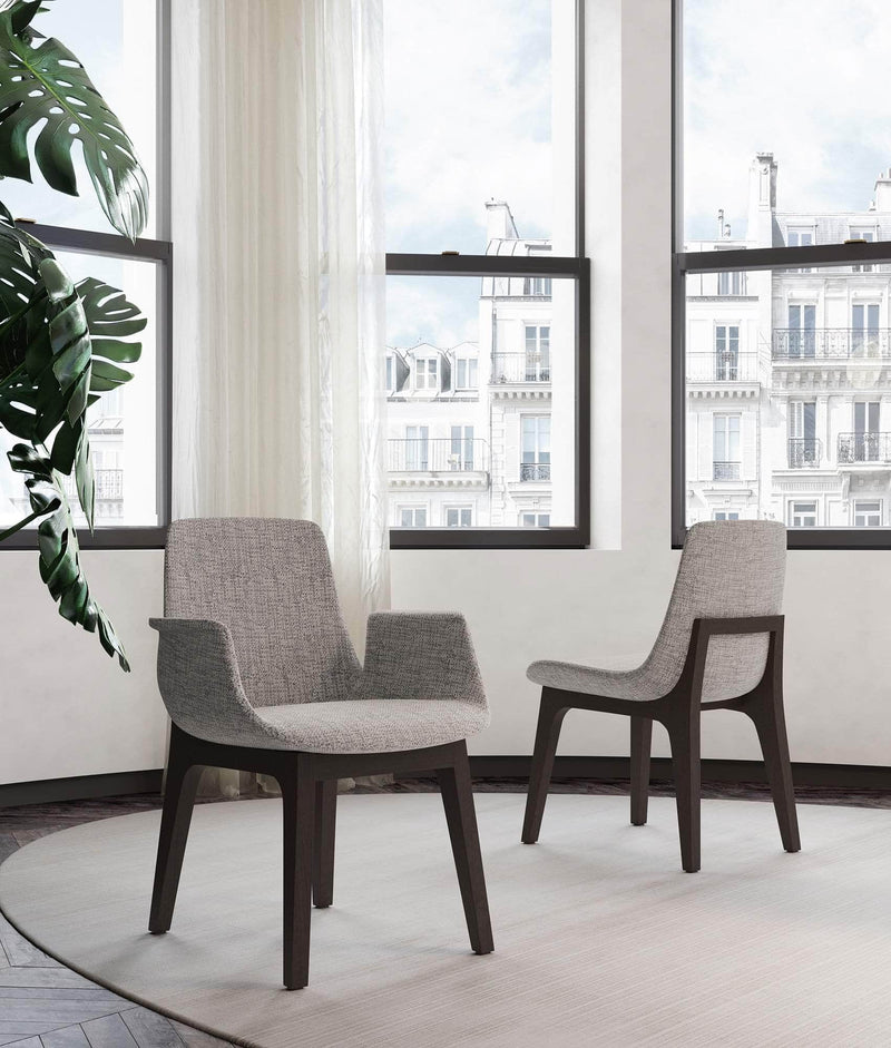 Modloft Dining Chair Mercer Fabric Dining Arm Chair - Available in 2 Colours