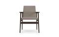 Modloft Dining Chair Stanton Dining Arm Chair in Castle Grey Eco Pelle Leather