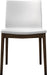 Modloft Dining Chair White Eco Leather/Canaletto Walnut Enna Italian-Made Eco Pelle Leather Dining Chair (Set of 2) - Available in 2 Colours