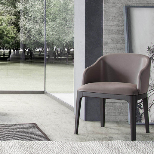 Modloft Dining Chair Wooster Eco Pelle Leather Dining Arm Chair - Available in 2 Colours