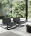 Modloft Lounge Chair Graphite Leather Crosby Genuine Leather Lounge Chair - Graphite Leather