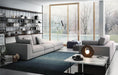 Modloft Loveseat Perry Modular One Arm Loveseat with Ottoman - Available in 2 Colours and Configurations