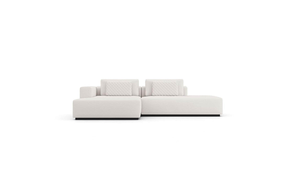 Modloft Sectional Chalk Fabric / Left Facing Chaise Spruce Modular Small Sectional Sofa with Chaise - Available in 2 Configurations