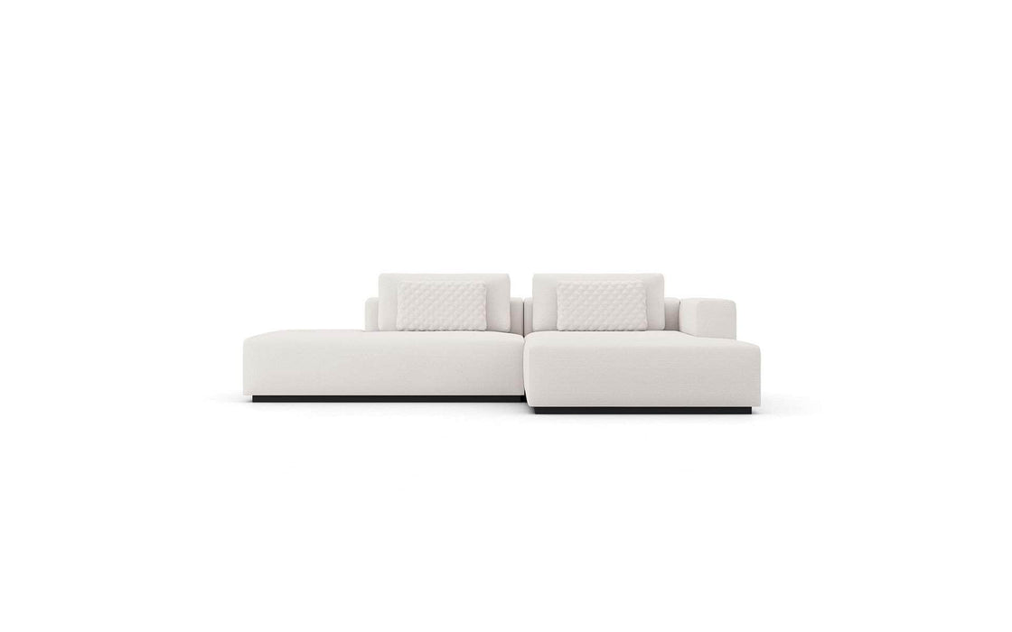 Modloft Sectional Chalk Fabric / Right Facing Chaise Spruce Modular Small Sectional Sofa with Chaise - Available in 2 Configurations